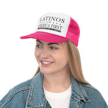 Load image into Gallery viewer, Latinos for America First Trucker Cap