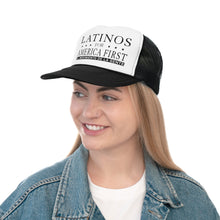 Load image into Gallery viewer, Latinos for America First Trucker Cap